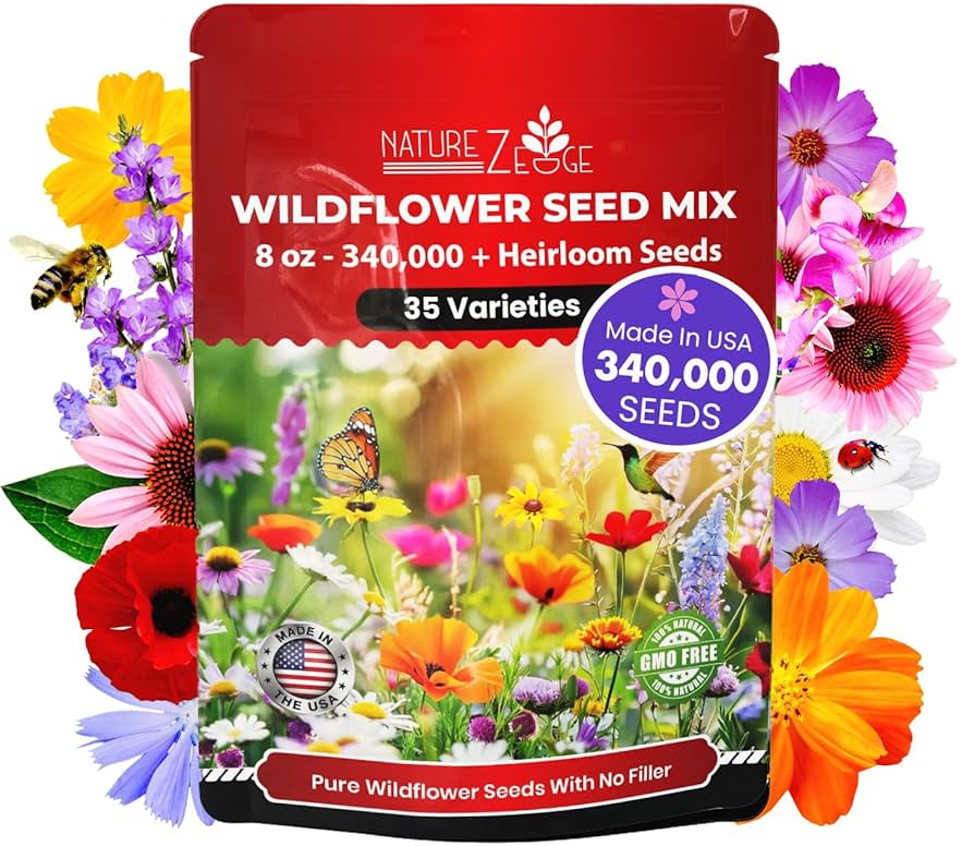 Amazon.com : NatureZ Edge Wildflower Seeds, 1/2 lb, 340,000